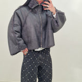 ALASKA grey sheepskin