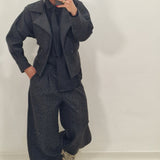 MAVI crop coat in anthracite grey