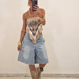 Bermuda in denim TONYA blu chiaro
