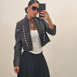 Giubbino in ecopelle RAISSA nero