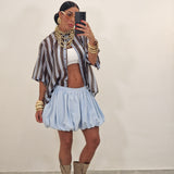 Camicia ZIRA righe celeste