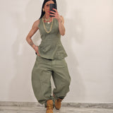 Coordinato di jeans LAYLA verde