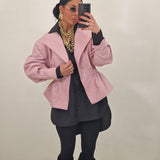 Giubbino in ecopelle KELLY rosa