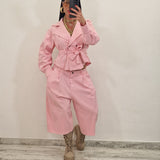 Coordinato in denim NALA rosa