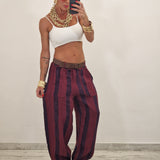 Pantalone ROUGE righe