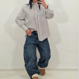 Camicia MALVY righe marrone