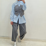 Crop top Lady grigio
