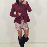 ELIA burgundy blazer