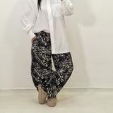 Pantalone Safari leopardato nero