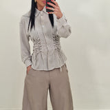 Camicia GIULY quadretti tortora