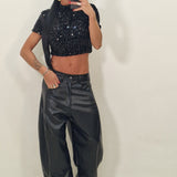 Maglia crop LUCILLA nera