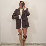 Blazer FLOCK marrone