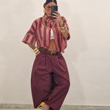 Camicia VIKY fuxia e bordeaux