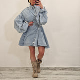 Abito di jeans TRENDY blu chiaro