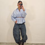 Casacca DANA a strisce celeste