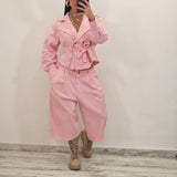 Coordinato in denim NALA rosa