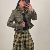 DAISY brown eco fur sleeveless jacket
