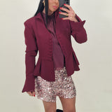 ELIA burgundy blazer