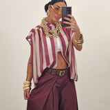 Camicia TIRANA bordeaux righe