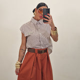 Camicia MIAMI righe marrone