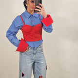 Camicia HELENA celeste