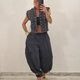 Gilet di jeans WOMAN nero