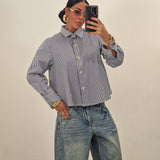 Camicia STELLA righe blu
