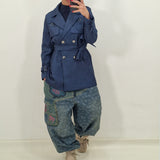 LORIS blue trench coat