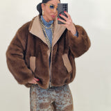 LOREN beige double-face jacket