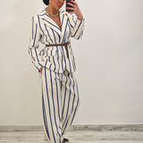 Coordinato ALICE avorio e blu