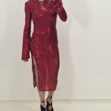 SORAYA burgundy dress