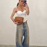 Borsa EVELYN con borchie cuoio