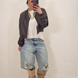 Jacket in eco pelle BROWN