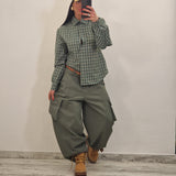 Camicia YOUK quadrettini verde