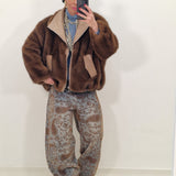 LOREN beige double-face jacket