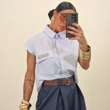Camicia MIAMI righe celeste