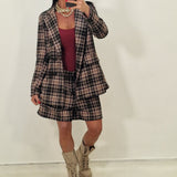 Coordinato AFRODITE quadri marrone