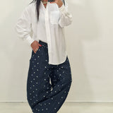 Jeans Pois lavaggio grezzo