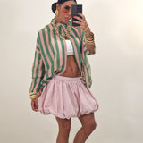 Camicia PINK rosa e verde