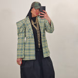 Blazer LAMBETH quadri verde