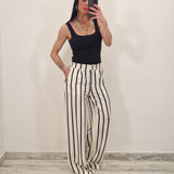 Coordinato ZANTE righe avorio e nero