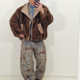 LOREN beige double-face jacket