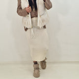 MIREA ivory long skirt