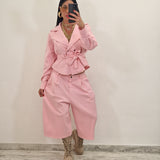 Coordinato in denim NALA rosa