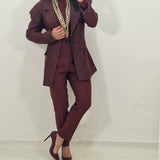 LANVEN burgundy blazer