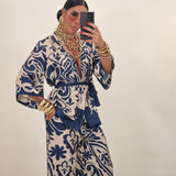 Coordinato BROOK avorio e blu