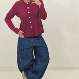 ADELE burgundy cardigan