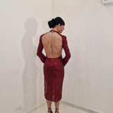 SORAYA burgundy dress