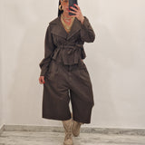 Coordinato in denim NALA marrone