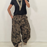 Pantalone Safari leopardato marrone